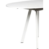 Кухонный стол ВВР Элип-2 (мрамор марквина белый/белый профиль, пластик)