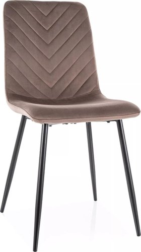 Стул Signal Daren Velvet Bluvel 38 (капучино/черный)