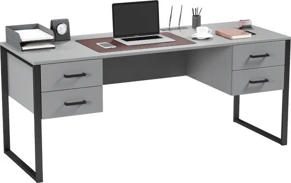 

Стол Soma Slava 180x66 (серый/черный)