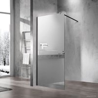Душевая стенка Vincea Walk-In VSW-1H900MRB (матовый черный/зеркальное)