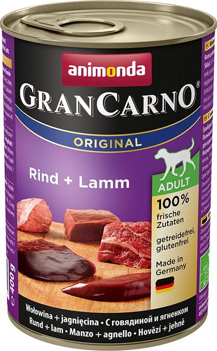 

Консервированный корм для собак Animonda GranCarno Original Adult beef + lamb 0.8 кг