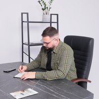 Офисное кресло AksHome Атлант В (натуральная кожа, черный)