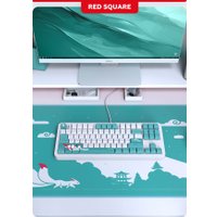 Клавиатура Red Square Alumix TKL Classic Kitsune (белый, g3ms Aquamarine)