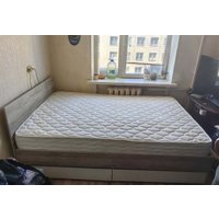 Кровать MLK Лори с ящиками 160х200 (дуб сонома/белый)