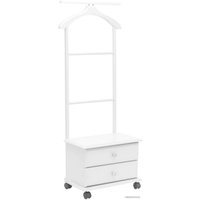 Стойка для одежды Мебелик с ящиками на колесах В 23Н (белый)