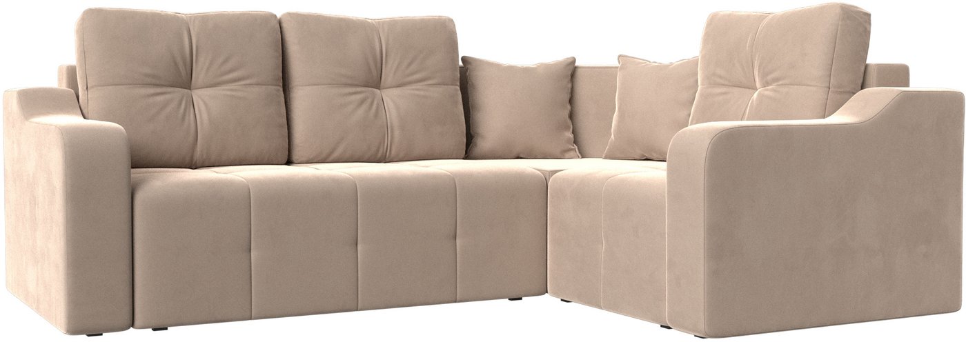 

Угловой диван Лига диванов Кембридж 288 правый 108810 (велюр, бежевый)