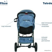 Коляска прогулочная «книга» Pituso Toledo S1 (джинс, колеса AIR)