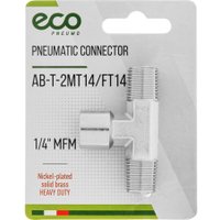 Фитинг ECO Соединитель пневматический 1/4" AB-T-2MT14/FT14