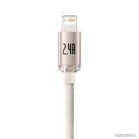Кабель Baseus Crystal Shine USB Type-A - Lightning (1.2 м, розовый)