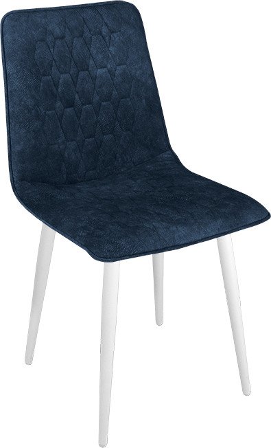 

Стул Трия Хьюго К1С (белый матовый/микровелюр Wellmart Blue)