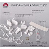 Мини рулонные шторы Delfa Сантайм Глория СРШ-01М 2910 81x170 (белый/серебристый)