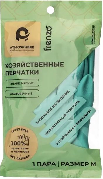 

Силиконовые перчатки Atmosphere of Art с флоковым напылением M F3319