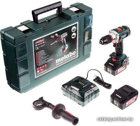 Дрель-шуруповерт Metabo BS 18 LTX BL I 602358650 (с 2-мя АКБ 5.2 Ah, кейс)
