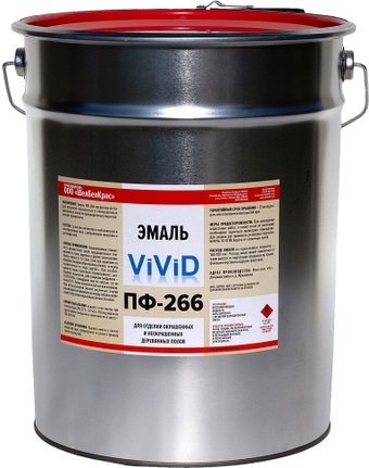 Эмаль ViViD ПФ-266 25 кг (красно-коричневый)