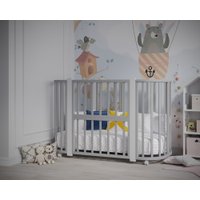 Кроватка-трансформер Incanto Nuvola Lux KR-0106/60 (светло-серыйбелый)