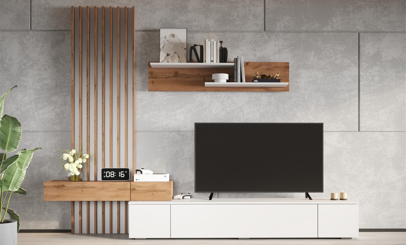 

Стенка Империал Риана 2.5 м (вотан/белый)