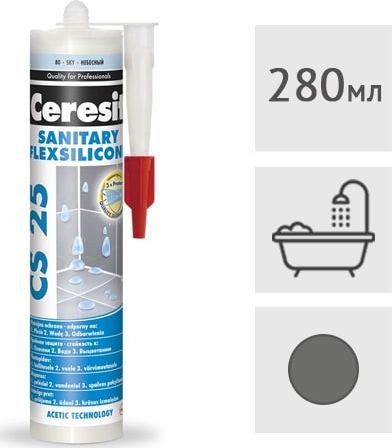 Герметик Ceresit CS 25 (280 мл, антрацит)