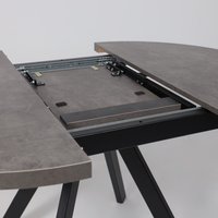 Кухонный стол Мамадома Rondo M-100 раздвижной 100-135 (дымчатая керамика/черный)