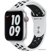 Ремешок Apple Nike 44 мм (чистая платина/черный, R) MX8F2