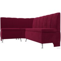 Угловой диван Лига диванов Кантри левый 113370L (микровельвет бордовый)
