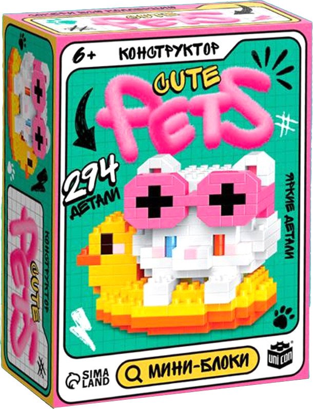 

Конструктор Unicon Cute pets. Котик на круге 10882575