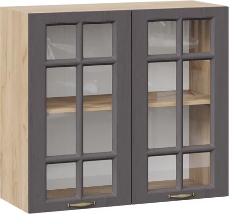 

Шкаф навесной Трия Лина 1ВВ8С с двумя дверьми (дуб крафт золотой/графит)