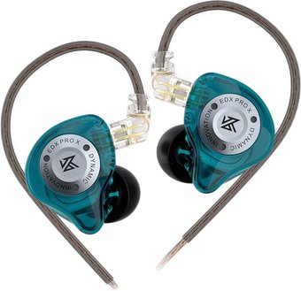 Наушники KZ Acoustics EDX Pro X (без микрофона, бирюзовый)