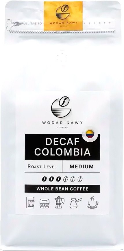 Кофе Wodar Kawy Decaf Colombia зерновой 1 кг