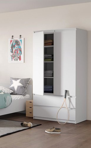 Шкаф распашной MyStar Сноули 900 ИВ-121.06.00 (белый)