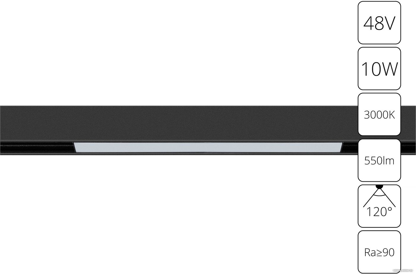 Трековый светильник Arte Lamp Linea A4672PL-1BK