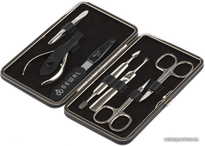 Набор для маникюра и педикюра Dewal 905BLACK (черный)