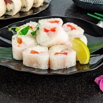 SushiChefArts С тигровой креветкой в рисовой бумаге