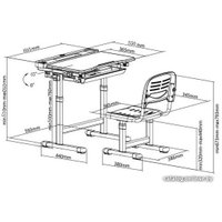 Парта Cubby Vanda (розовый)