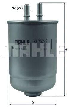 

Топливный фильтр Mahle Knecht KL7522D