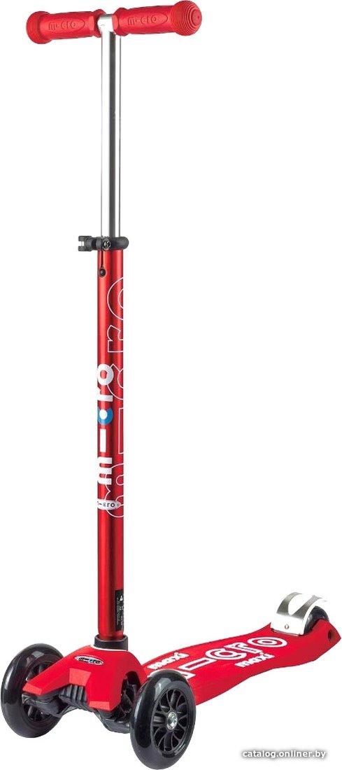 Трехколесный самокат Micro Maxi Deluxe LED (красный)