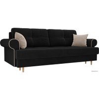 Диван Лига диванов Сплин 101678 (велюр, черный)