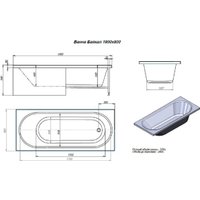 Ванна Alex Baitler Baikal 190x80