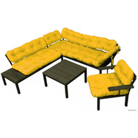 Набор садовой мебели M-Group Дачный 12180611 (желтая подушка) в Лиде