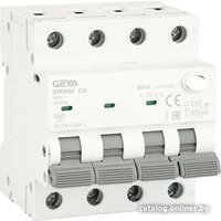 Дифференциальный автомат GEYA GYR9NM-C16-30mA 3P+N 16A C 6 kA 30mA A 4M GYR9NM3PC16A30