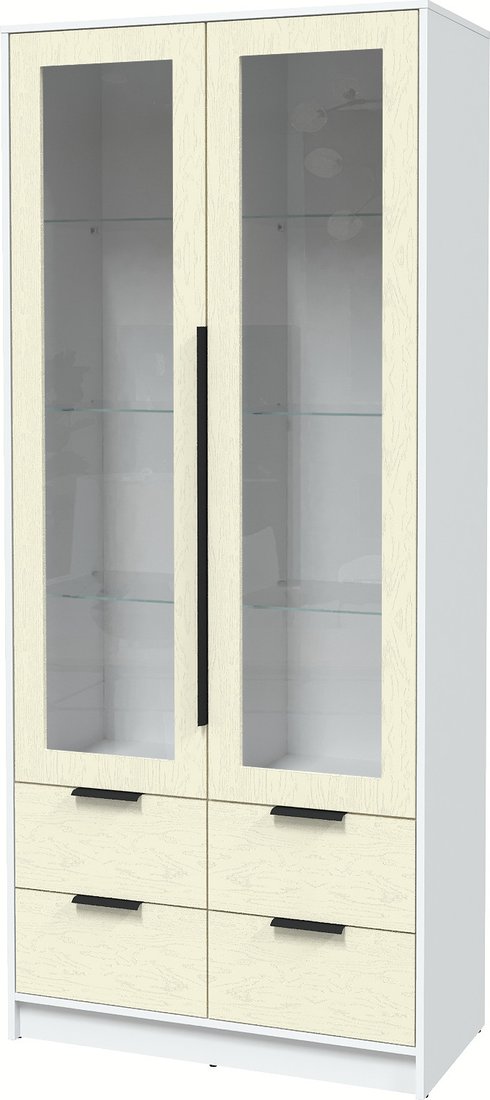 

Шкаф-витрина Интерлиния Концепт КТ-ШВ2 Глосс (белый платинум/дуб снежный)