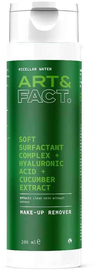 

Art&Fact Мицеллярная вода для лица Soft Surfactant Compl + Hyaluron Acid + Cucumber Extr (200 мл)