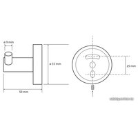 Крючок для ванны Bemeta White 104106034