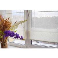 Мини римская штора Delfa Natali Тюлевая СШД 01М114/002 73x160 (молочный)