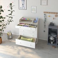 Детский комод Атон Мебель Maks ЛДСП 800/5 с органайзером (сосна касцина/белый)