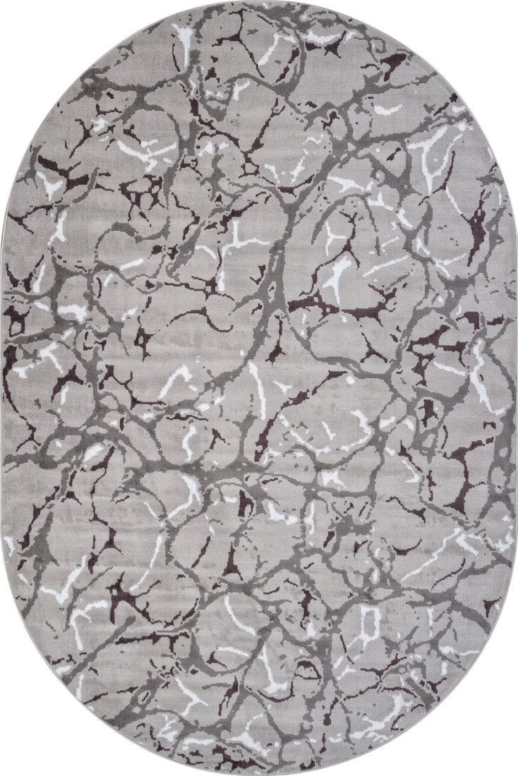 Ковер для жилой комнаты Merinos Silver F389-OVAL-GRAY (1.5x1.9)