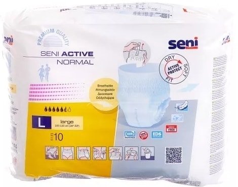 

Трусы-подгузники для взрослых Seni Active Normal L (10 шт)