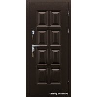 Металлическая дверь Промет Винтер 205x88 (беленый дуб/антик медь, левый)