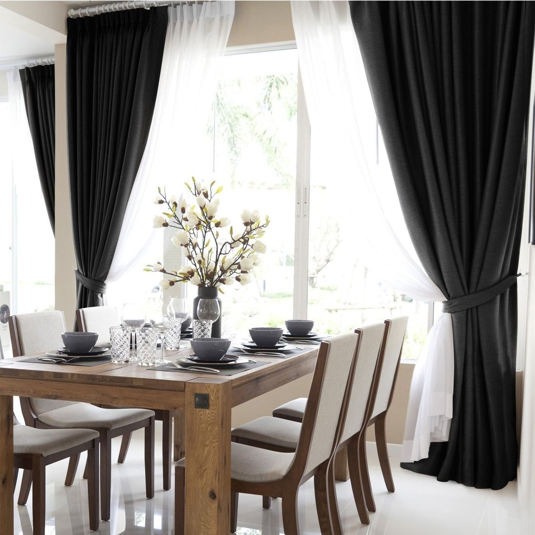 

Комплект штор Волшебная ночь Рогожка 165x270см 777454 (2 шт, графит)