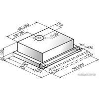 Кухонная вытяжка Elikor Интегра 50П-400-В2Л (антрацит/рейлинг бронза)