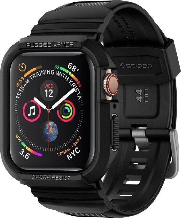 

Ремешок Spigen Rugged Armor Pro для Apple Watch (45/44 мм) (черный)